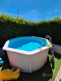 Piscina rotonda + pompa di calore
