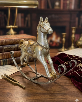 Cavallo a dondolo ornamentale vintage.