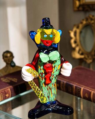Figura di pagliaccio in vetro Murano anni '60/'70