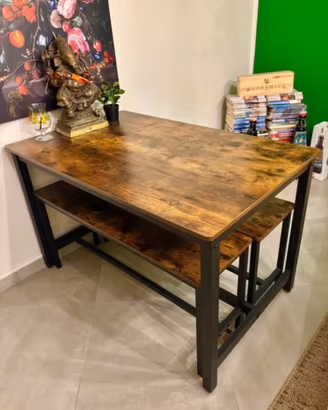 Salotto vintage/industriale tavolo/mobile/ sgabell