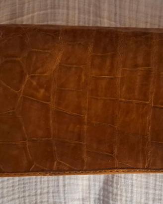 Borsa pochette vintage anni '70 in pelle pregiata.