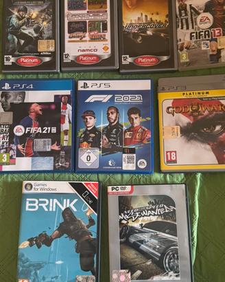 Lotto giochi Play station 3, 4, 5, psp e giochi PC