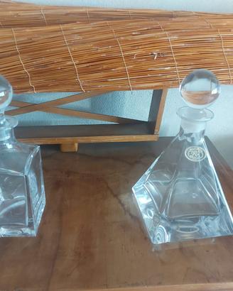 Bottiglie liquore cristallo vintage RCR e Nuova St