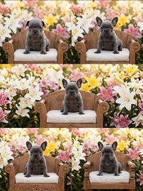 Bulldog francese esotic blu