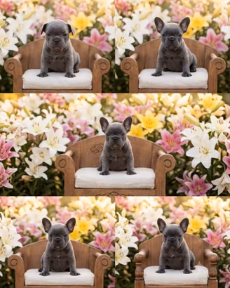 Bulldog francese esotic blu