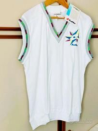 pullover gilet smanicato vest jacket Lotto Vintage