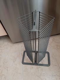 Porta CD in metallo grigio 