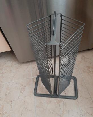 Porta CD in metallo grigio 