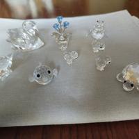lotto  9 pezzi cristallo Swarovski 