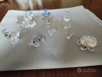 lotto  9 pezzi cristallo Swarovski 