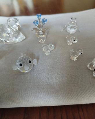 lotto  9 pezzi cristallo Swarovski 