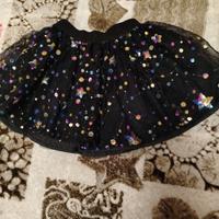 gonnellina nera con paillettes