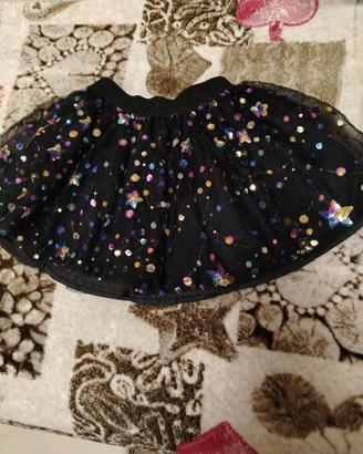 gonnellina nera con paillettes