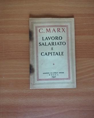 libro "Lavoro salariato e capitale" Karl Marx 