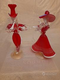 Coppia Figurine Murano Vintage - Coppia Veneziana 