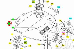 -Serbatoio Yamaha Thunder Ace 1000 4SV241101004