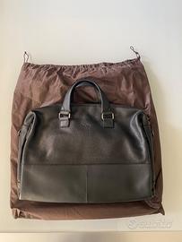 Borsa porta documenti e porta pc - in pelle nera