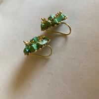 orecchini in howlite verde e ottone