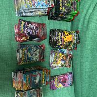 Bustine carte Pokemon aperte