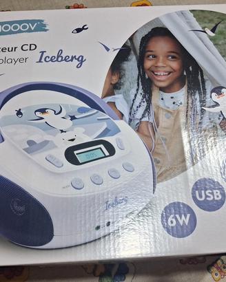 MOOV lettore cd portatile x bambini ICEBERG. nuovo