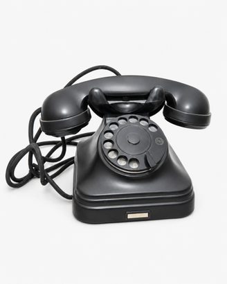 Telefono a disco W48 in bachelite nera