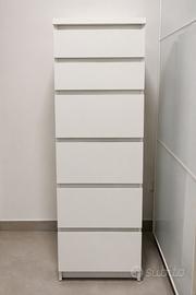 CASSETTIERA IKEA MALM ALTA BIANCA