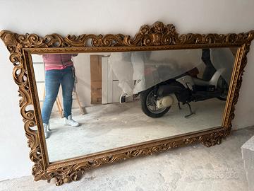 Specchiera stile Barocco in legno bronzo