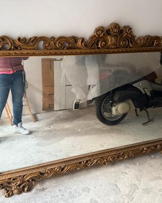 Specchiera stile Barocco in legno bronzo