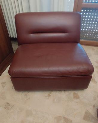 poltrona letto in pelle