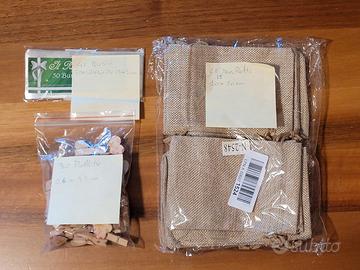 MATERIALI VARI PER BOMBONIERE/PORTA-CONFETTI