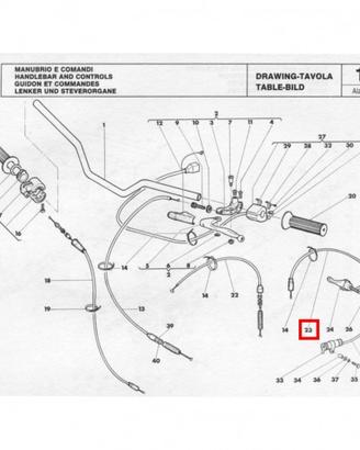 Corda comando aria Cagiva Ala Rossa 350 - 39180