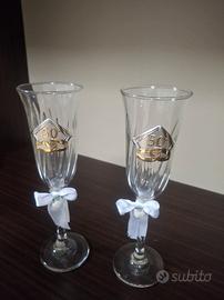 Calici spumante coppia 50 anni Matrimonio 