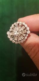 Anello platino con diamante