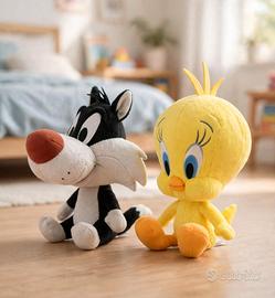 Lotto peluche Looney tunes : Titti+Silvestro
