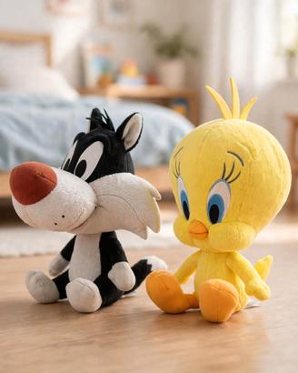 Lotto peluche Looney tunes : Titti+Silvestro