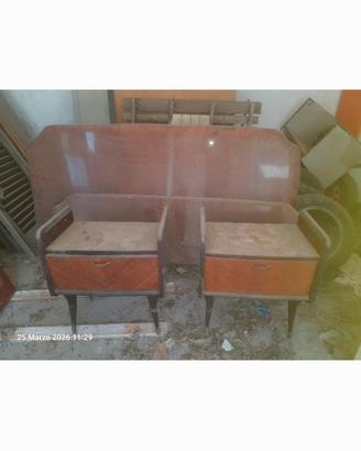 Comodini e testata letto da restaurare