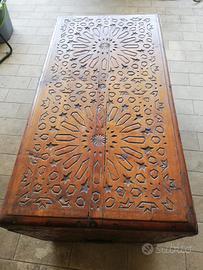 ANTICO Cassapanca Baule in legno cedro Marocchino