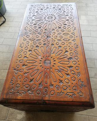 ANTICO Cassapanca Baule in legno cedro Marocchino