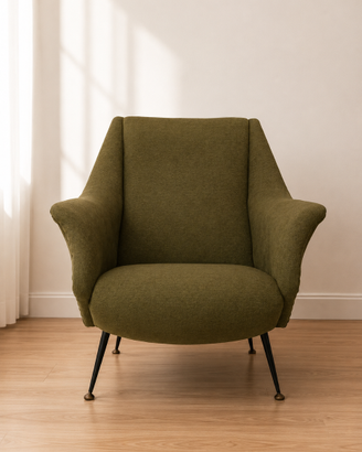 Poltrona vintage anni '60 design Gigi Radice