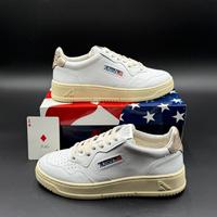 Autry donna sneakers medalist low bianche e oro 37