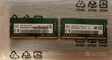 RAM 32GB (Coppia 16GB)- SODIMM DDR4 3200Mhz
