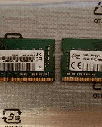 RAM 32GB (Coppia 16GB)- SODIMM DDR4 3200Mhz