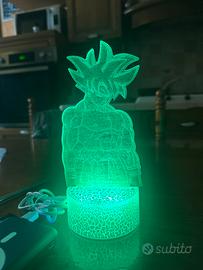Lampada 3D Goku LED 16 Colori Nuova + Telecomando