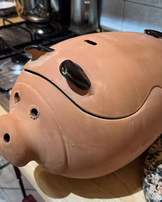 Maialino in terracotta per cucinare al forno