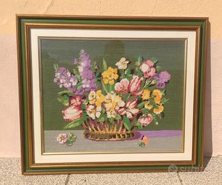 Quadro - Cesto con fiori.