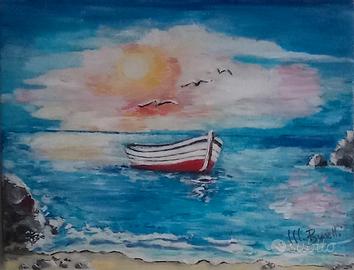 quadro su tela tema mare 24 x 18