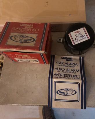 Allarme auto unipart vintage