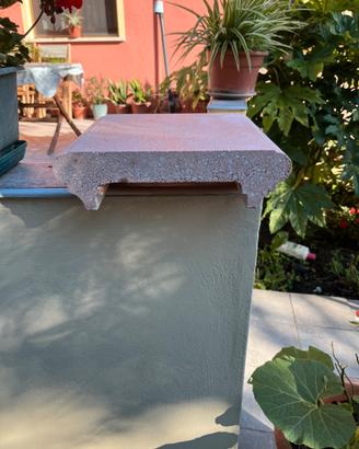 Copertine in graniglia rosa per esterni