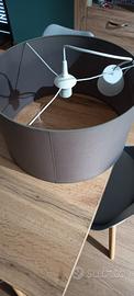 Lampadario Beige in Tessuto