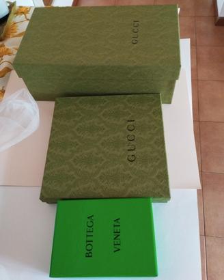 Scatole Gucci e Bottega Veneta 